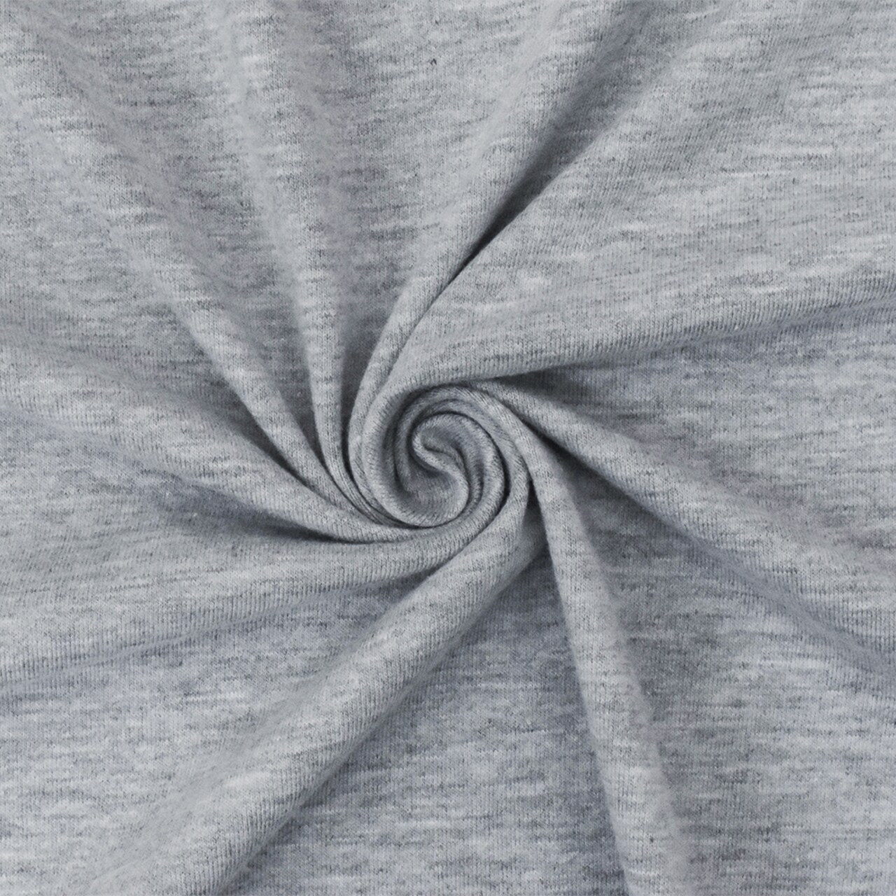 Heather Gray Stretch Poly Blend Jersey Knit Fabric By the Yard